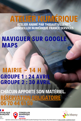 Atelier Numérique - Naviguer sur Google Maps 