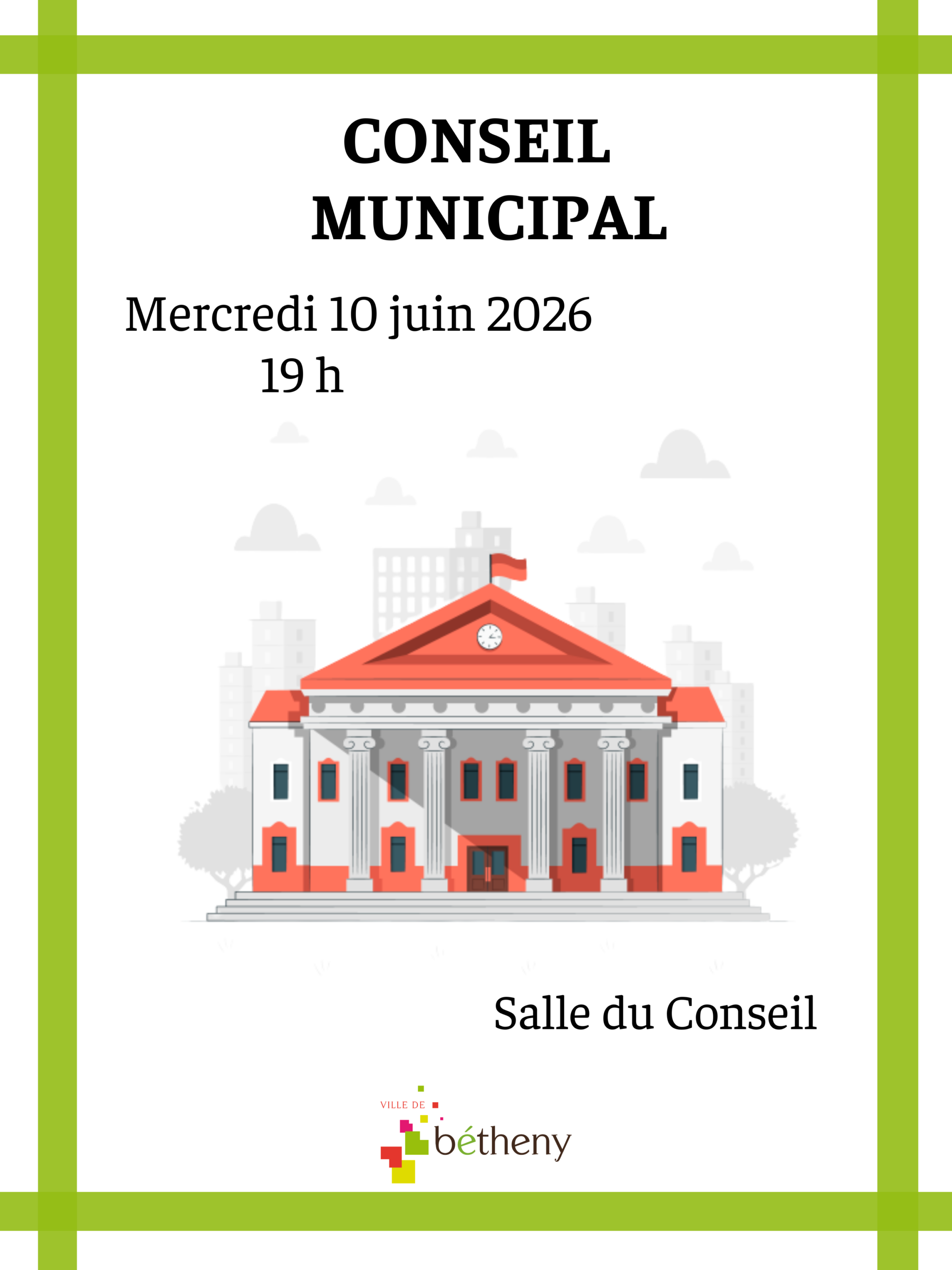 Conseil municipal – juin 2026